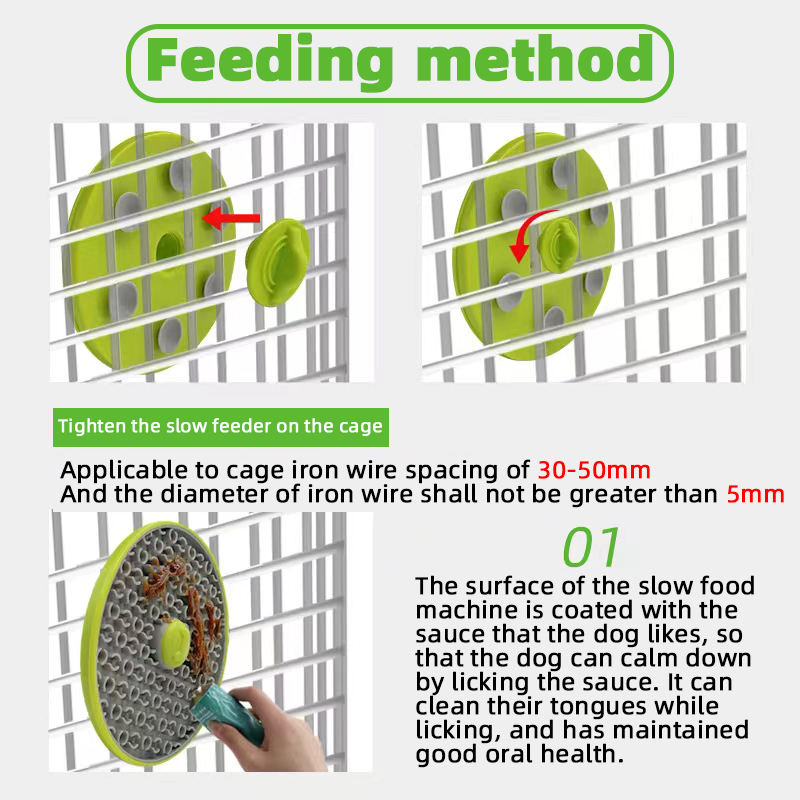 Pet Dog Licking Plate Slow Food Plate Dog Cage Licking Pad Card Cage Licking Plate — image 3