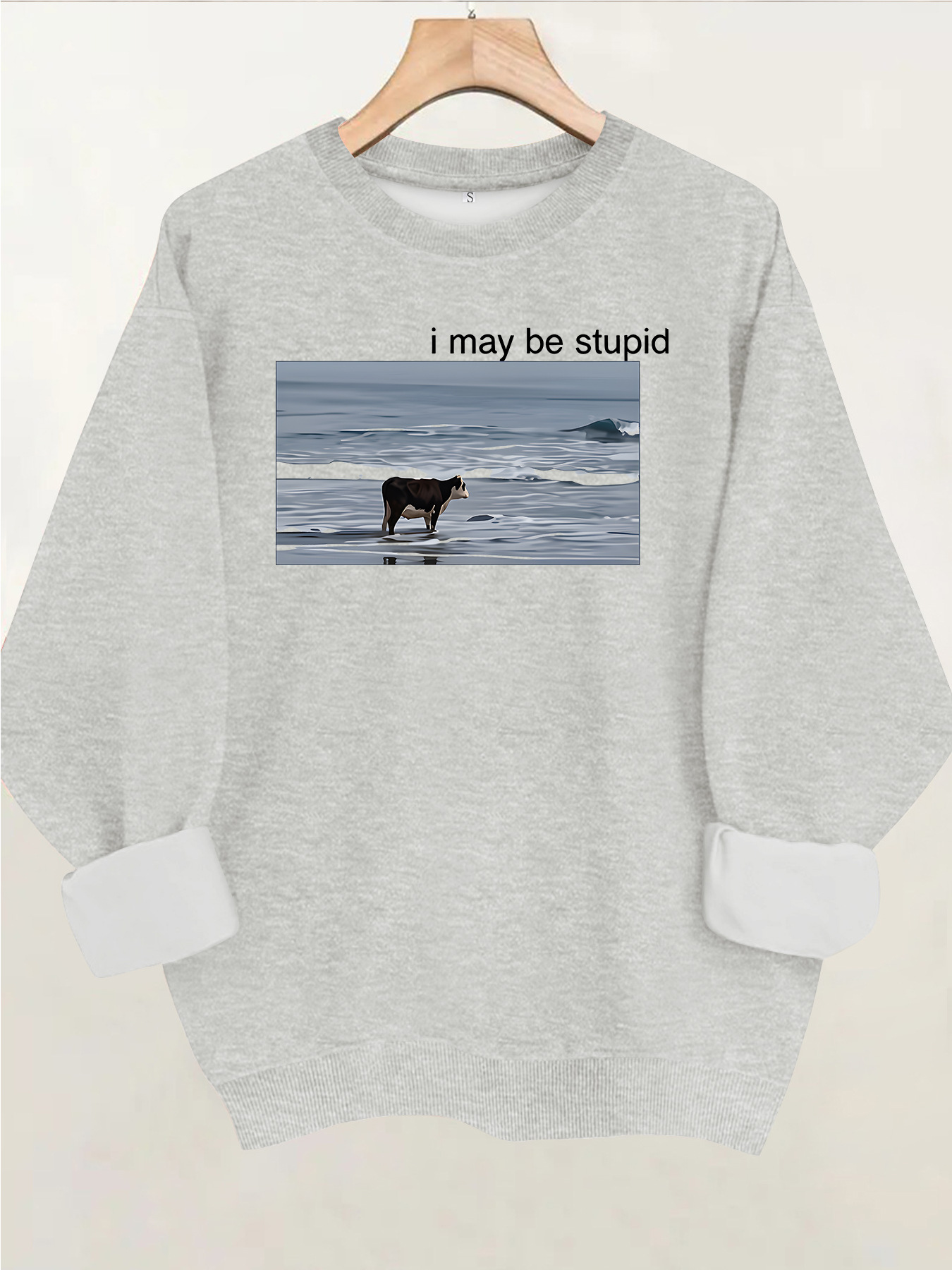 Ocean Cow Printed Base Long Sleeve Velvet Hoodie — image 11