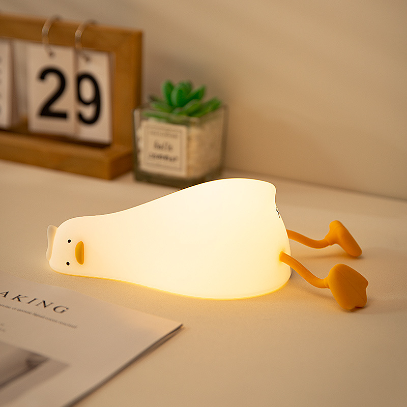 Lámpara de Noche LED con Sensor Táctil y Cara Grande de Conejo de Silicona, Regalo Navideño para Niños — imagen 4