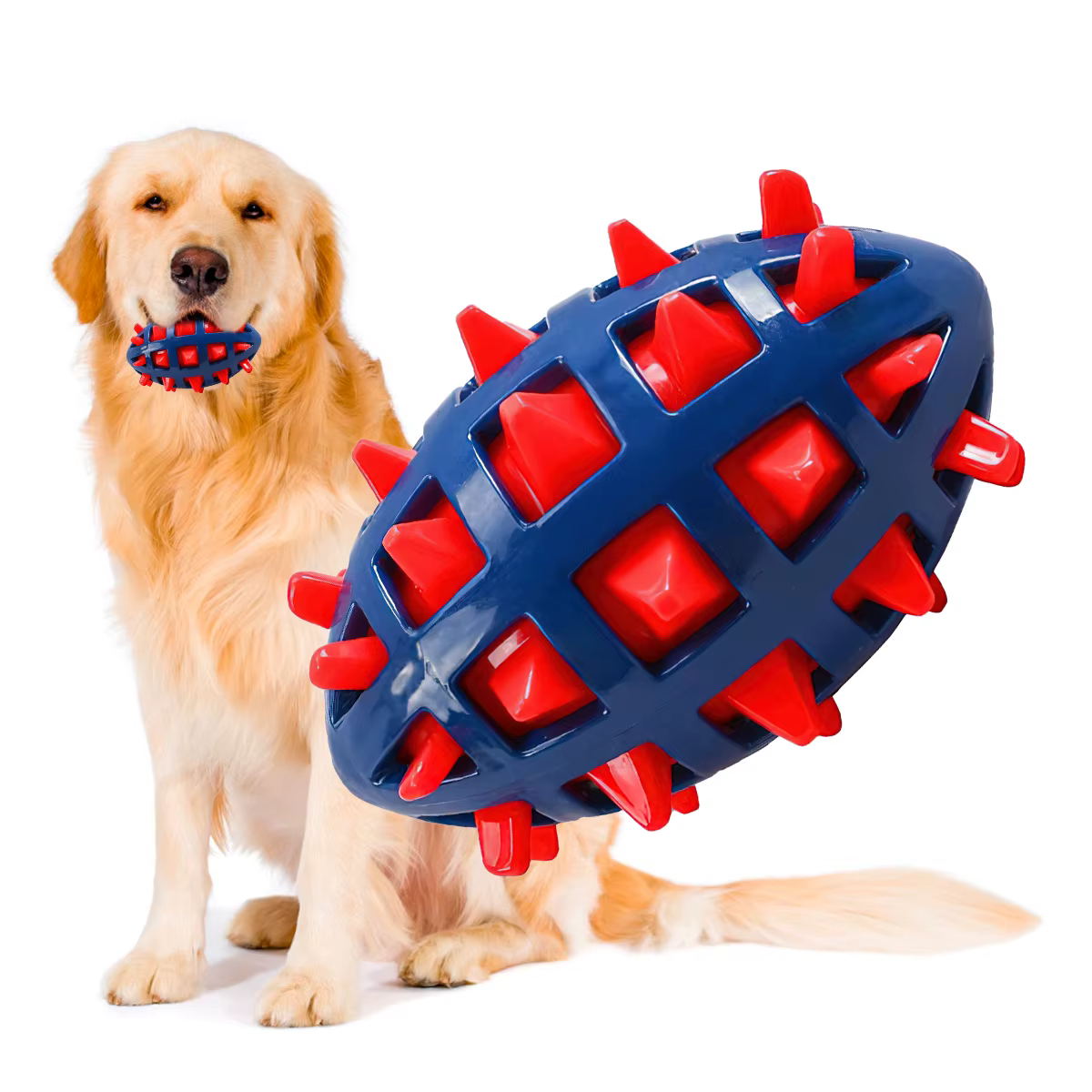 Squeaky Puppy Ball Toy Interactive Rubber Comfortable Dog Creative Pet Ball for Teething Cleaning Playing Chewers tpr sound foot — image 2