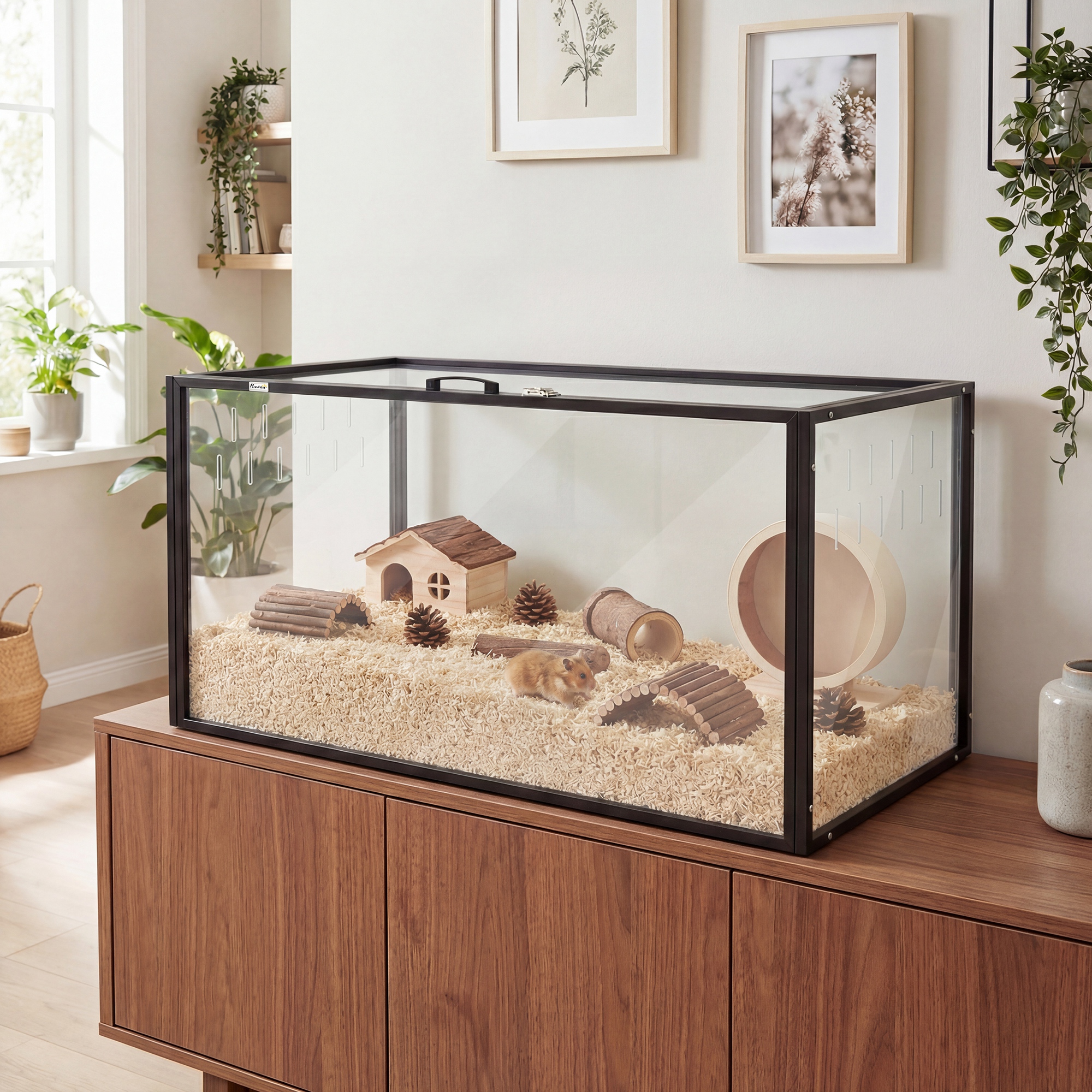 Large Acrylic Hamster Cage, Chewproof Guinea Pig Cage with Openable Top, for Hedgehog, Dwarf Hamster, Rat — image 2