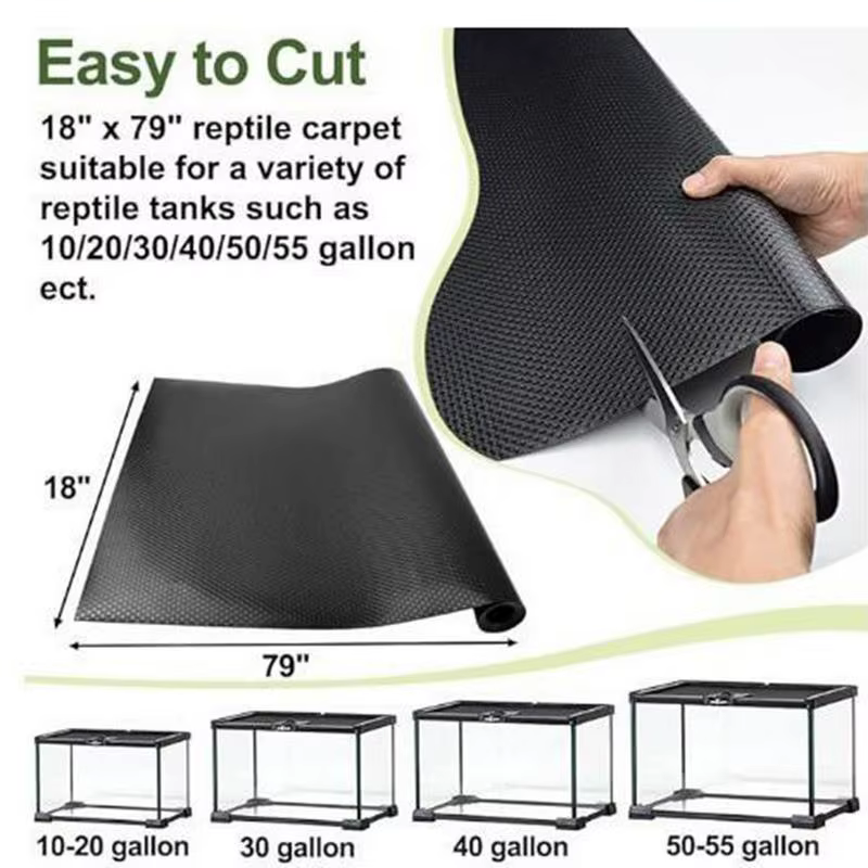 Reptile Carpet Terrarium Liner Bedding Reptile Substrate Mat Safe And Comfortable Reptile Cage Mat For Snake Gecko Lizard — image 5