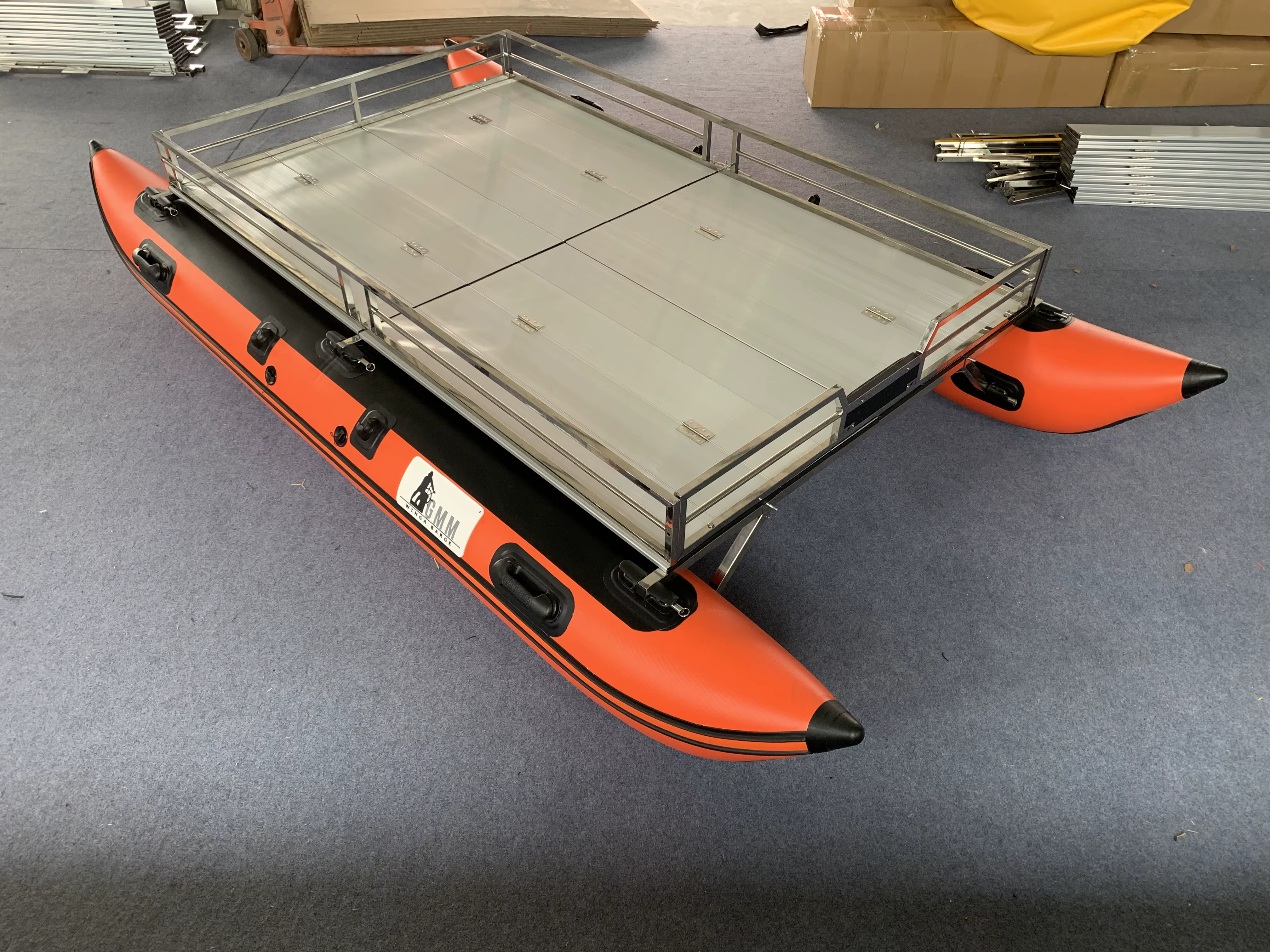 Nueva Diseño de Barco Catamarán Inflable de Aluminio 13 pies — imagen 6