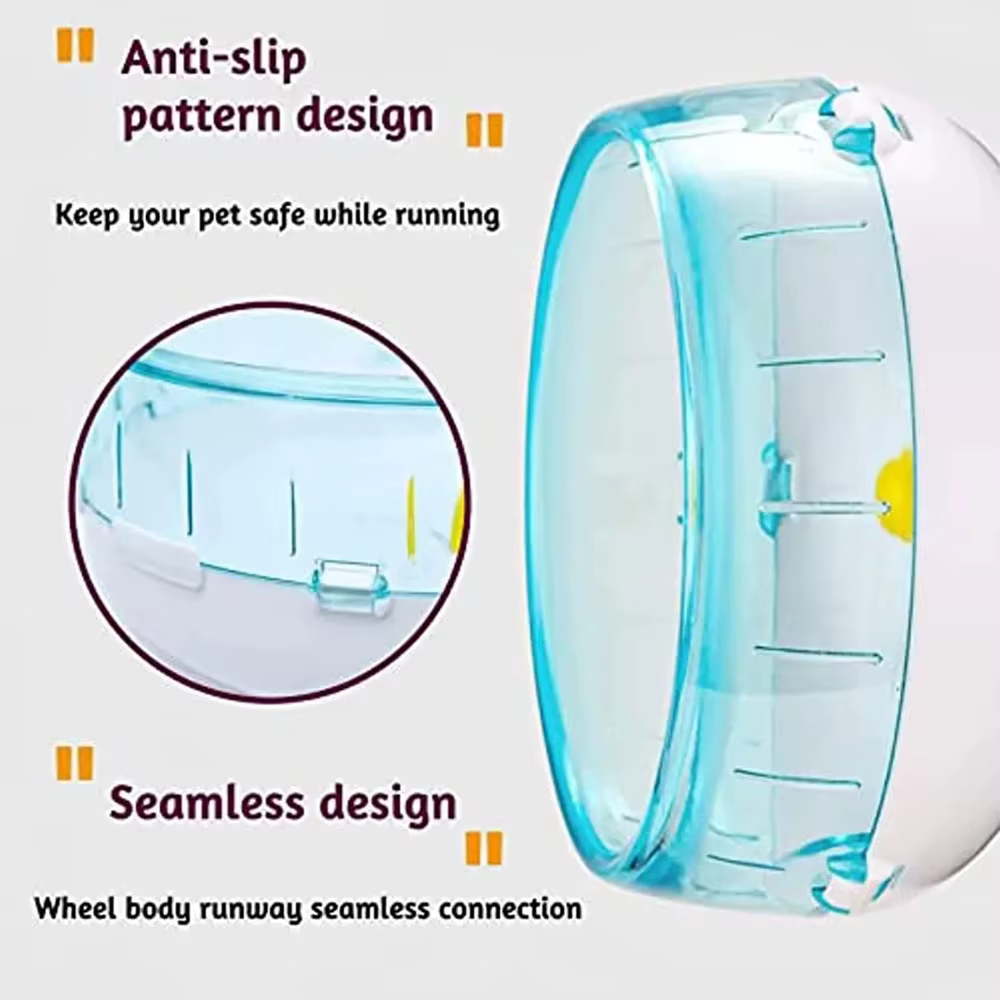 Hamster Wheel Running Disc Toy Sport Running Silent Transparent Small Pet Rotatory Jogging Wheel Toys Pet Hamster Cage Supplies — image 4