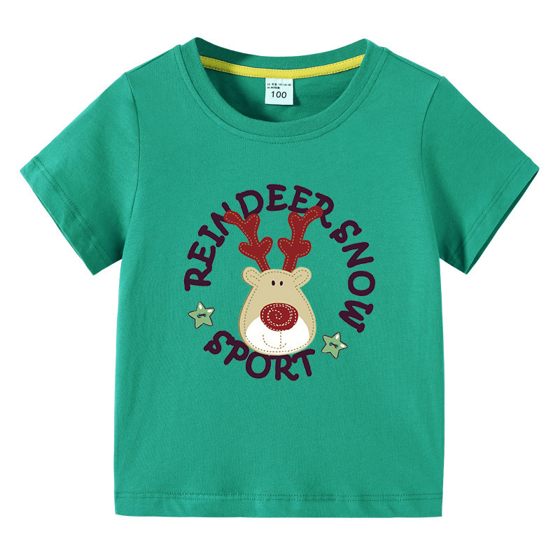 Christmas Deer Children's Summer Clothes Short Sleeves — image 9