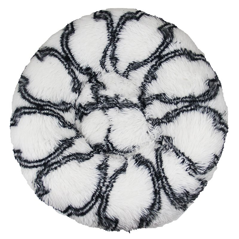 Dog Kennel Cat Kennel Plush Round Gradual Change Pet Kennel Dog Bed Winter Mat Gradual Change Pet Mattress Pet Supplies — image 6