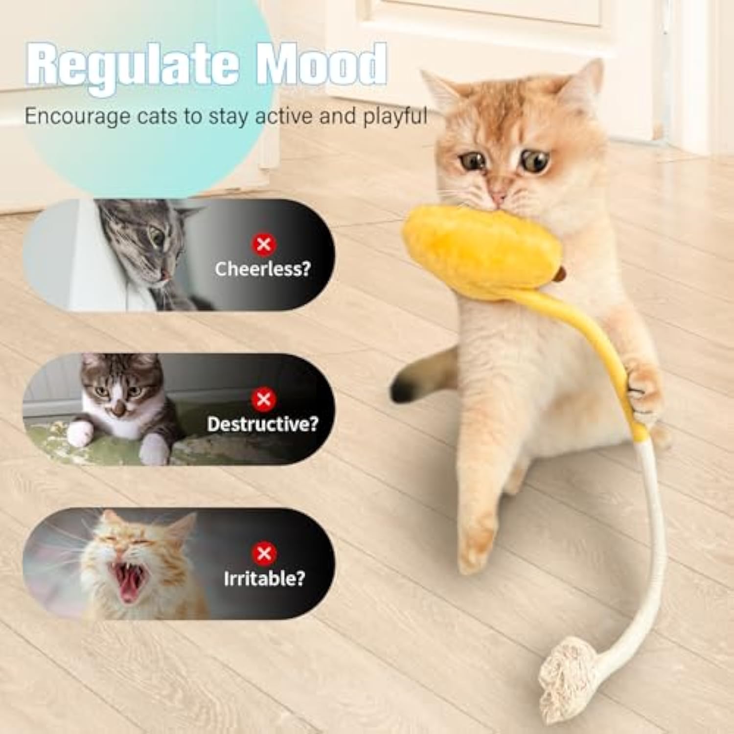 Sisal Rope Cat Toys Safe Catnip Toys Without Wire Cat Toys For Bored Indoor Cats Dental Kitty Chew Toys With Silvervine Gall Fruit, Bite-Resistant Teeth Clean Chew Cat Toy, kitty Toys — image 9