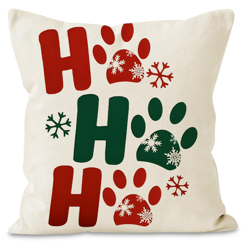 Christmas striped pillow cover linen black cat print pillowcase home holiday decoration cushion cover — image 6