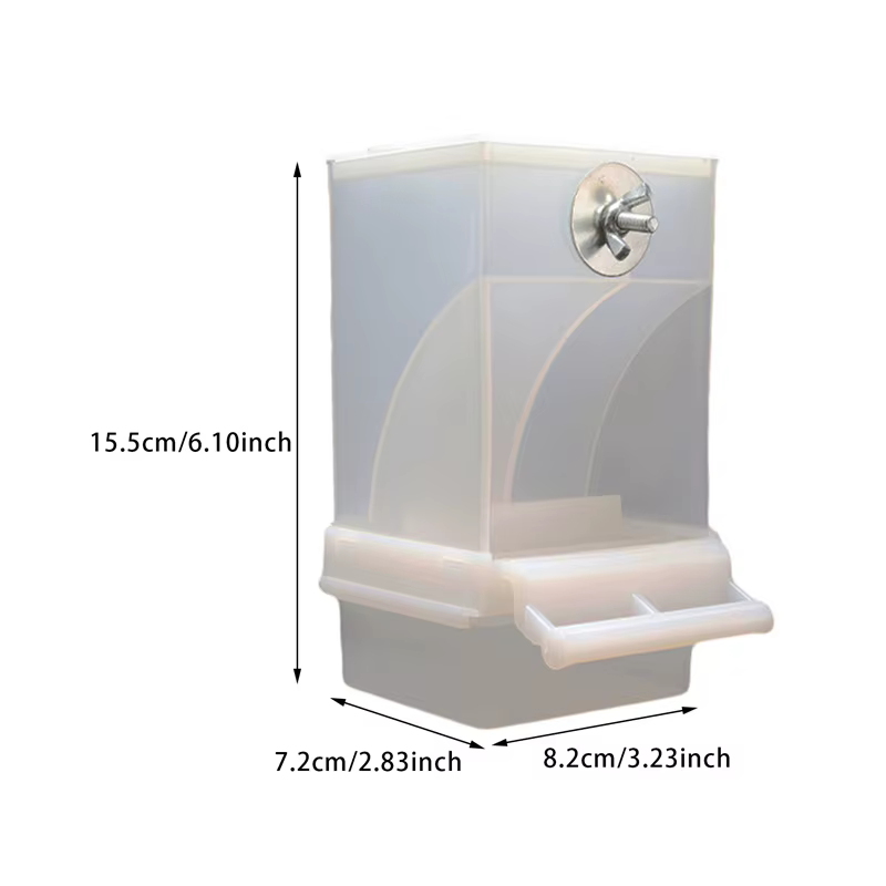 Acrylic No Mess Bird Feeders Automatic Parrot Feeder Drinker Food Container For Perch Budgerigar Parakeets Bird Cage Accessories — image 6