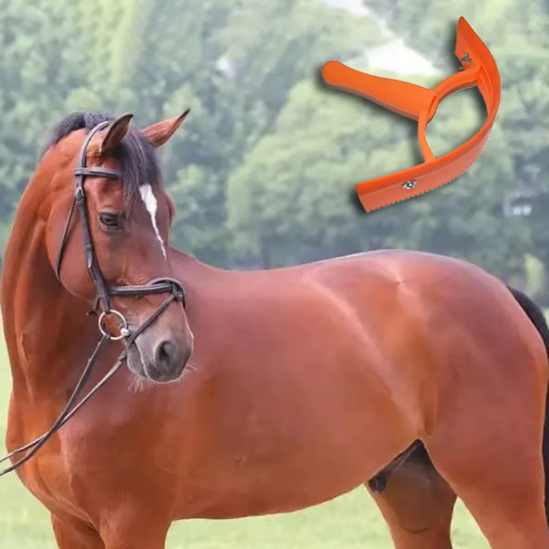 Horse Sweat Scraper Handheld Grooming Cleaning Tool For Horse Cattle Donkey Animal Accessories Random Color — image 5