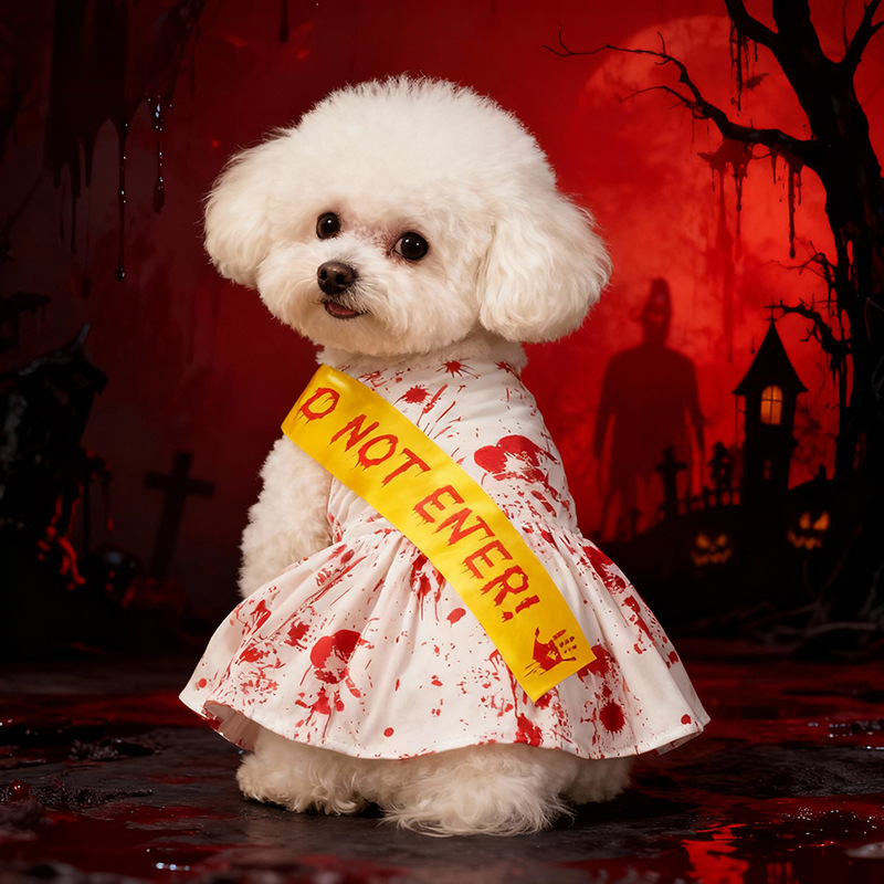 Pet Halloween Bloody Seal Four-Legged Dress for Dogs, Pet Clothing — image 3