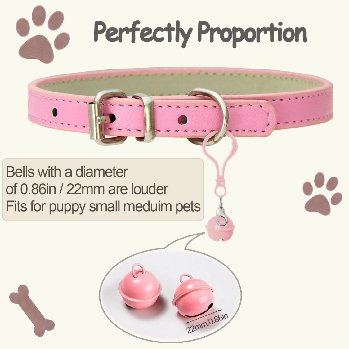 Pet Bells For Collars, 6pcs Dog Bells Cat Bells Multi Color Dog Collar Charms Pet Pendant Accessories With Clasps — image 7