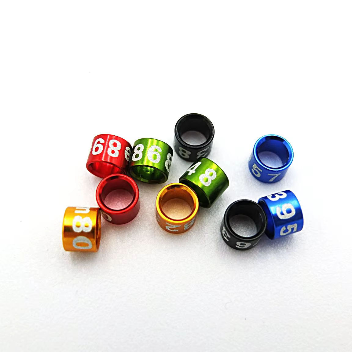 10PC 2.6mm-8.0mm Bandas de Pata para Aves Recién Nacidas - Cerradas | Colores Asortados y Números Únicos Identificativos — imagen 4