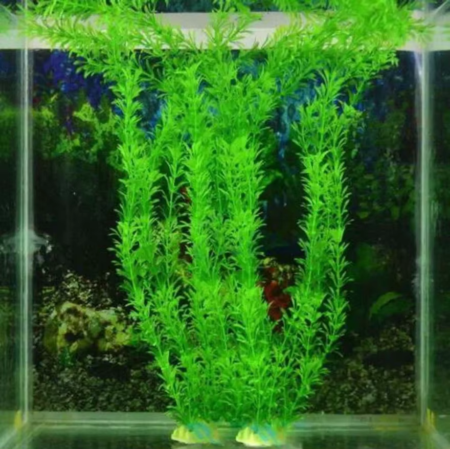 Plastic Aquarium Fish Tank Decor Water Weeds Plant Artificial Green Grass — image 5