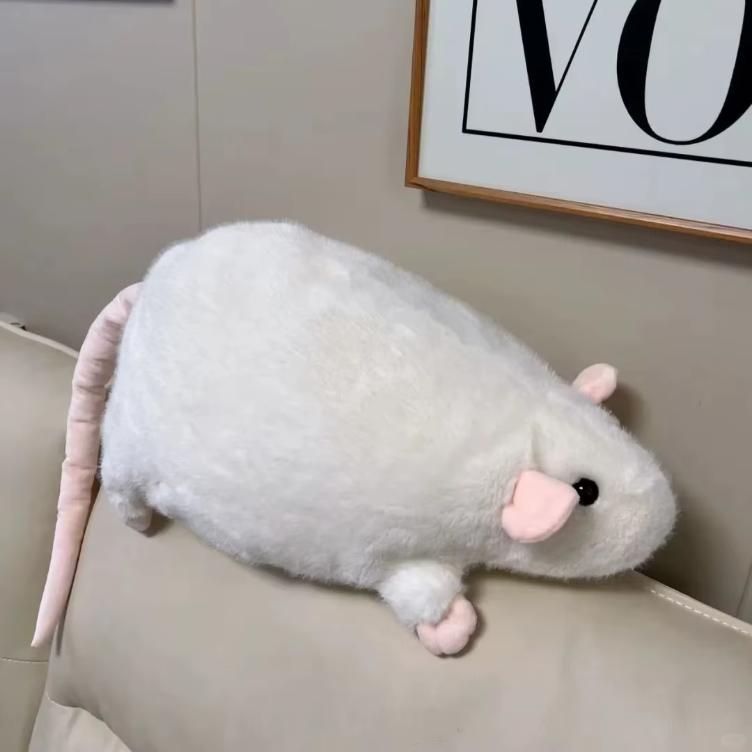 Muñeca de Ratón Cómica de 40/55/90cm con Rama de Flores - Juguetes suaves para niños regalo cumpleaños animal peluche juguete de gato — imagen 5