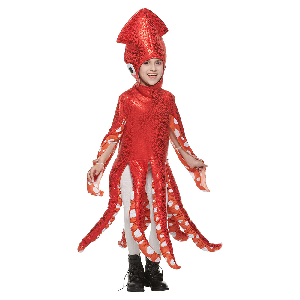 New Halloween children's costumes sea creatures cute squid one piece school party funny costumes — image 1