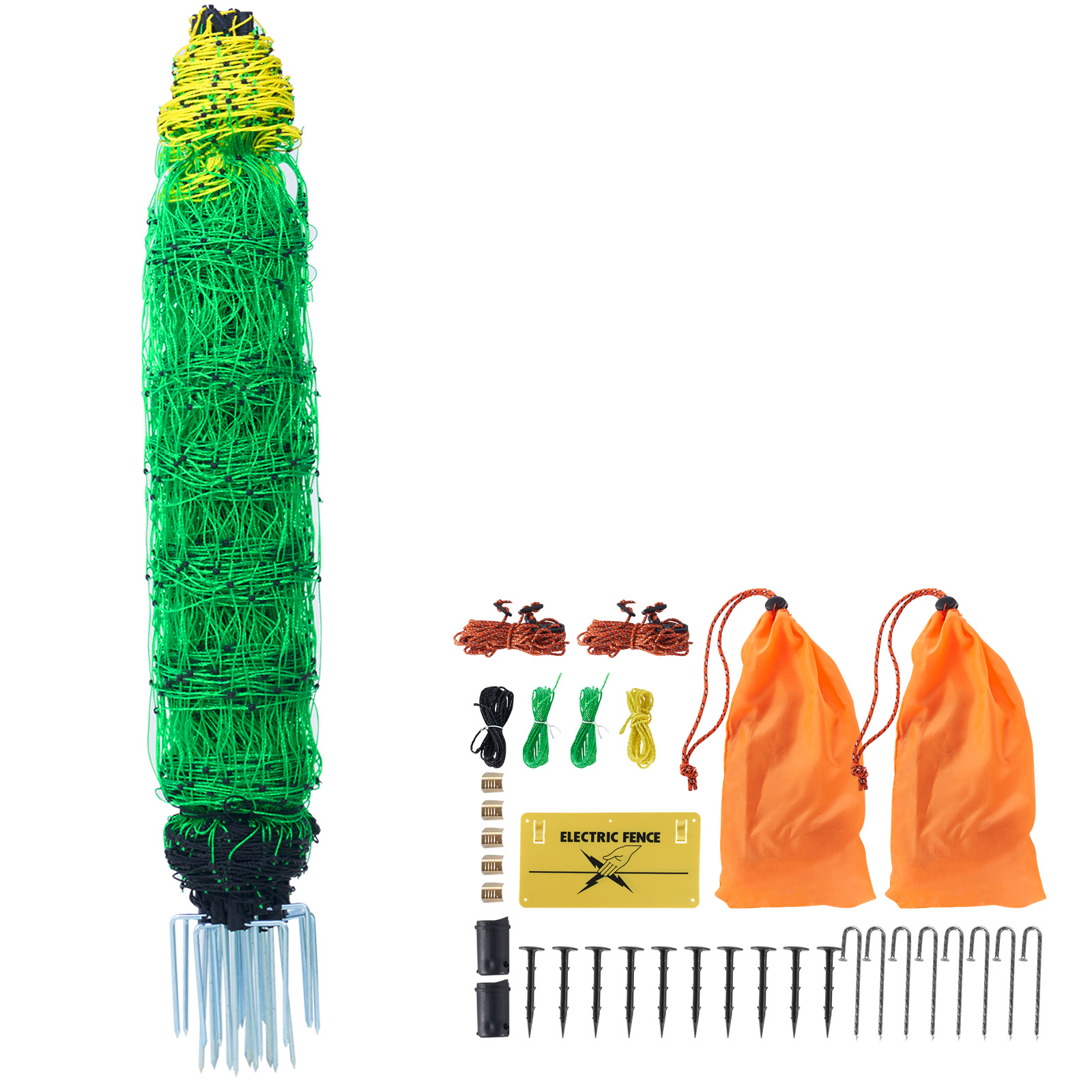 Red de Cerca Eléctrica VEVOR, 35 cm Alt x 164 pies Largo, Red PE con Postes y Estacas Dobladas con Espinas, Malla Útil Portátil para Cabras, Ovejas, Corderos, Ciervos, Puerros, Perros, Ideal para Jardines, Granjas y Rancho — imagen 5