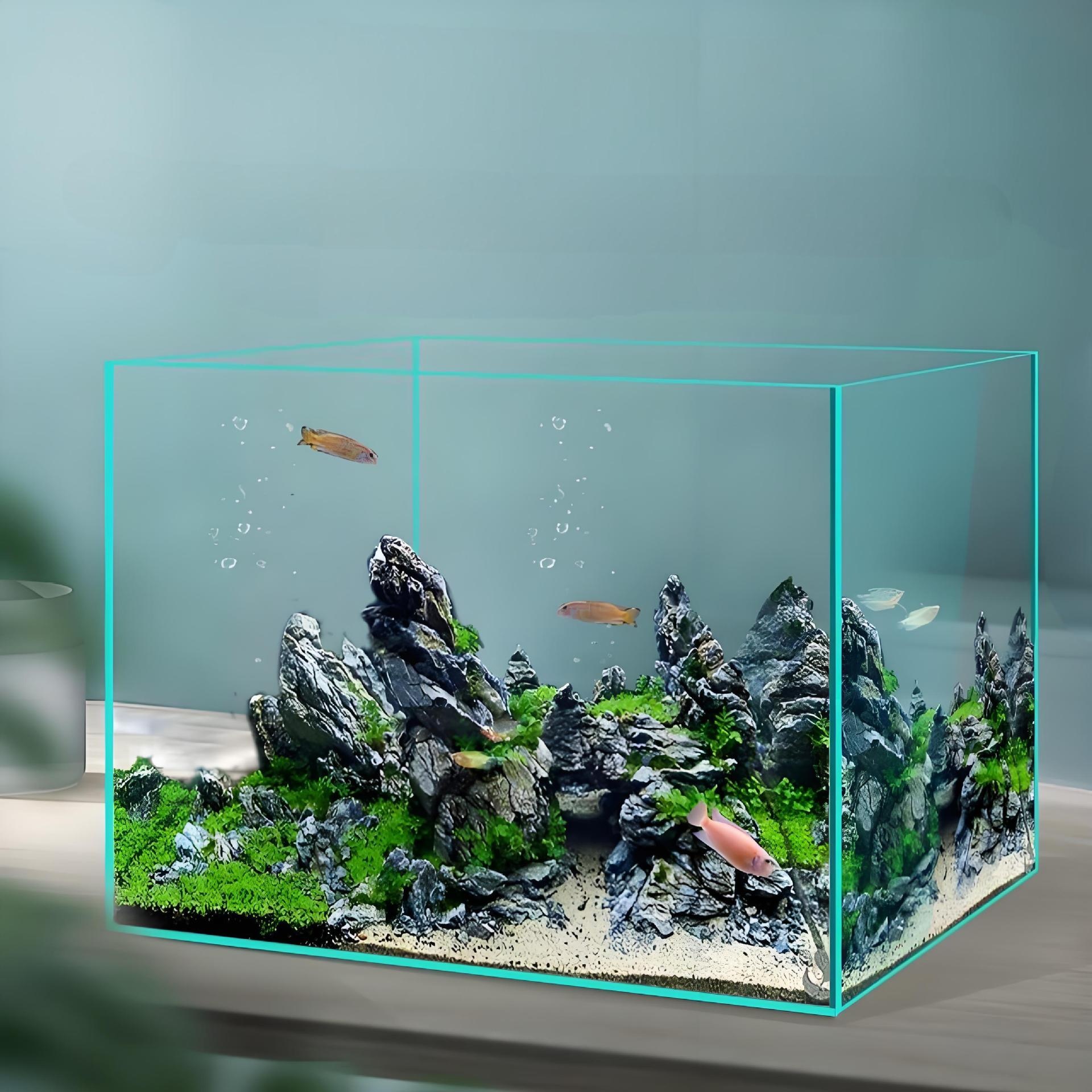 Tanque de Acuario en Vidrio Blanco para Hogar y Escritorio — imagen 7