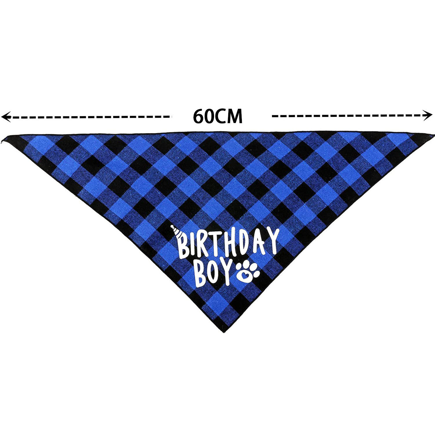 Conjunto de Cumpleaños para Mascotas - Traje de Triángulo con Pañuelo y Sombrero — imagen 2