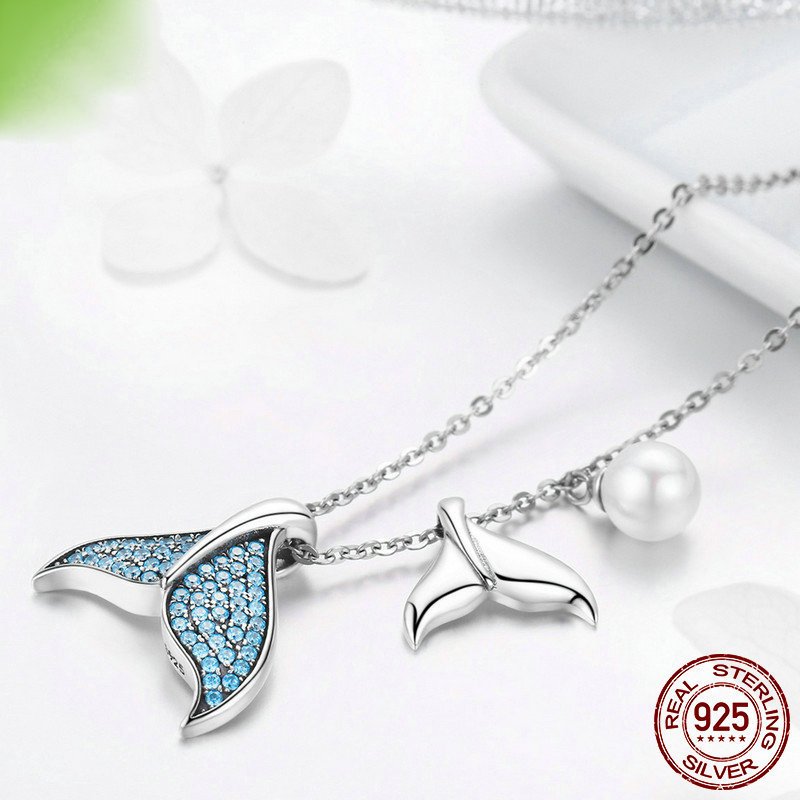 925 Mermaid Tears Zircon Bead Silver Necklace for Women — image 3