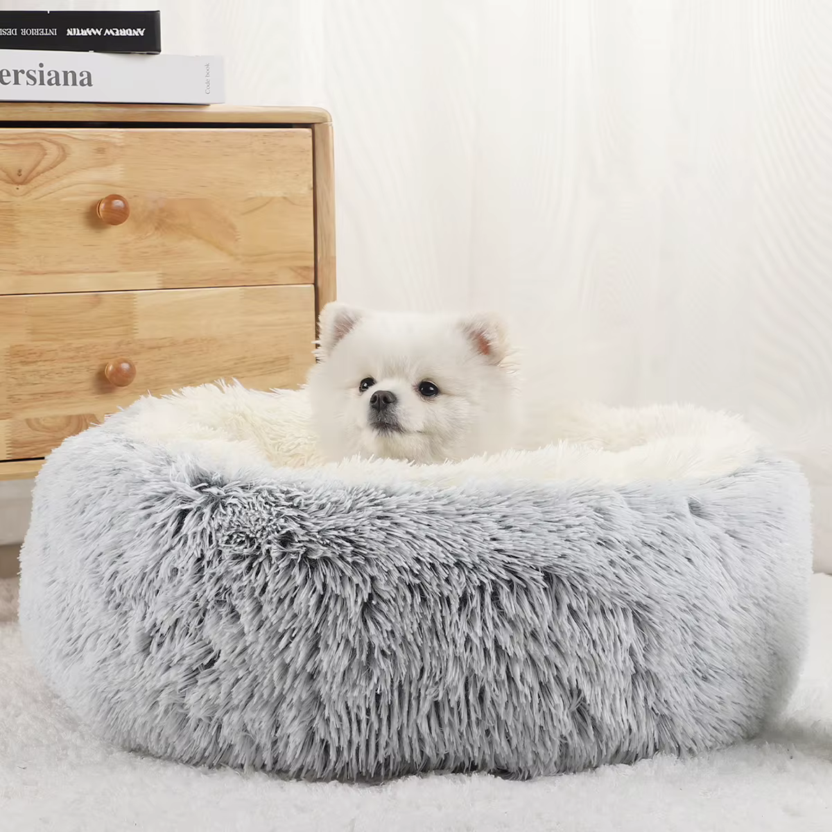Donut Dog Bed for Large Dogs Plush Beds Pets Round Accessories Small Basket Sofa Baskets Pet Big Cushion Supplies Puppy Mat Cats — image 3