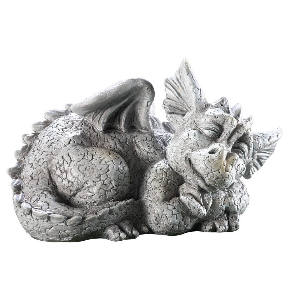 Solar powered dragon sculpture resin animal ornaments — image 1