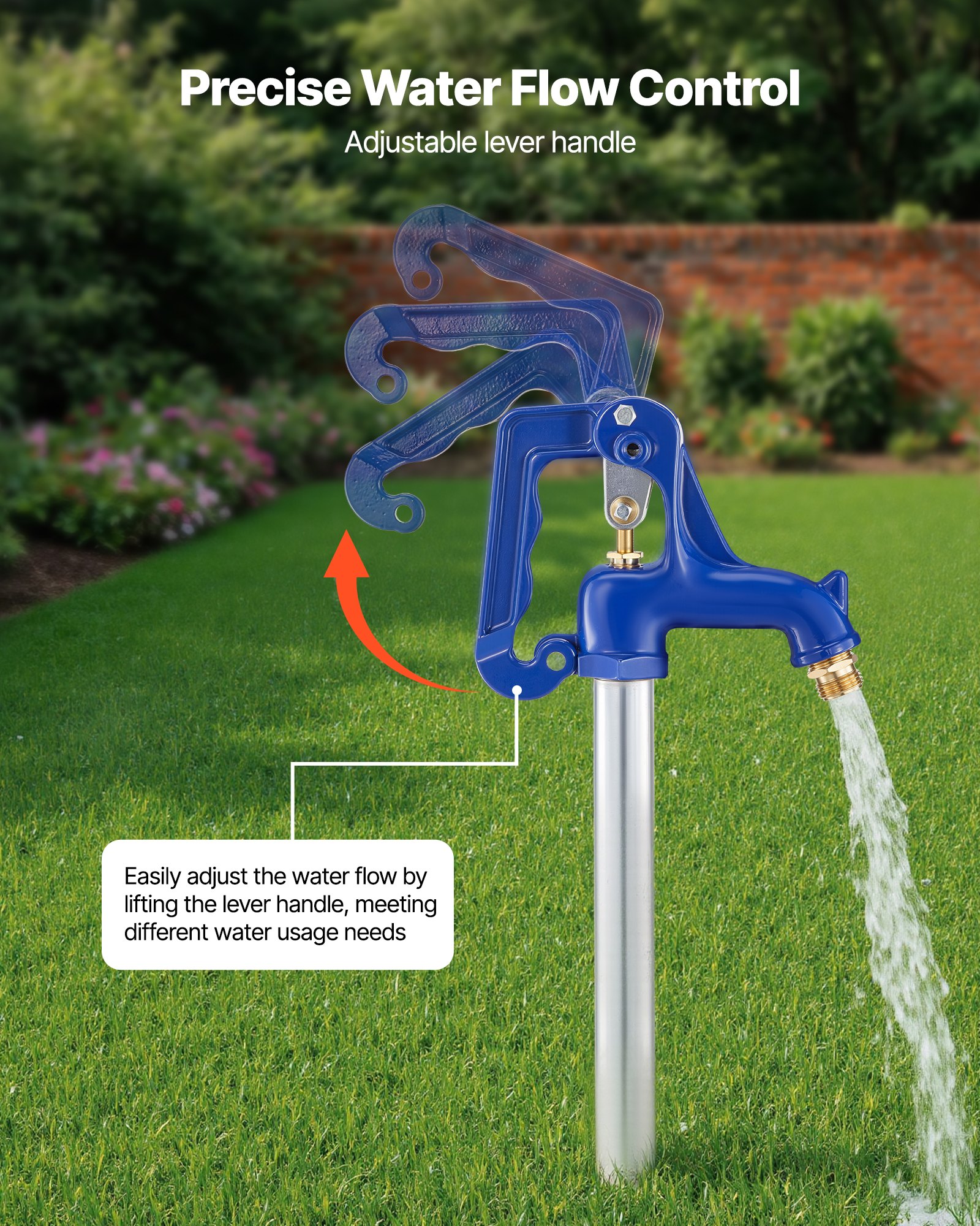 Frost Proof Yard Hydrant, 5.24FT Freeze-Proof Outdoor Faucet With 36" Bury Depth, 3/4" NPT Pipe Connection & 3/4" NH Hose Coupling, No Lead Freezeless Hydrant For Yard Garden Farm Irrigation — imagen 4