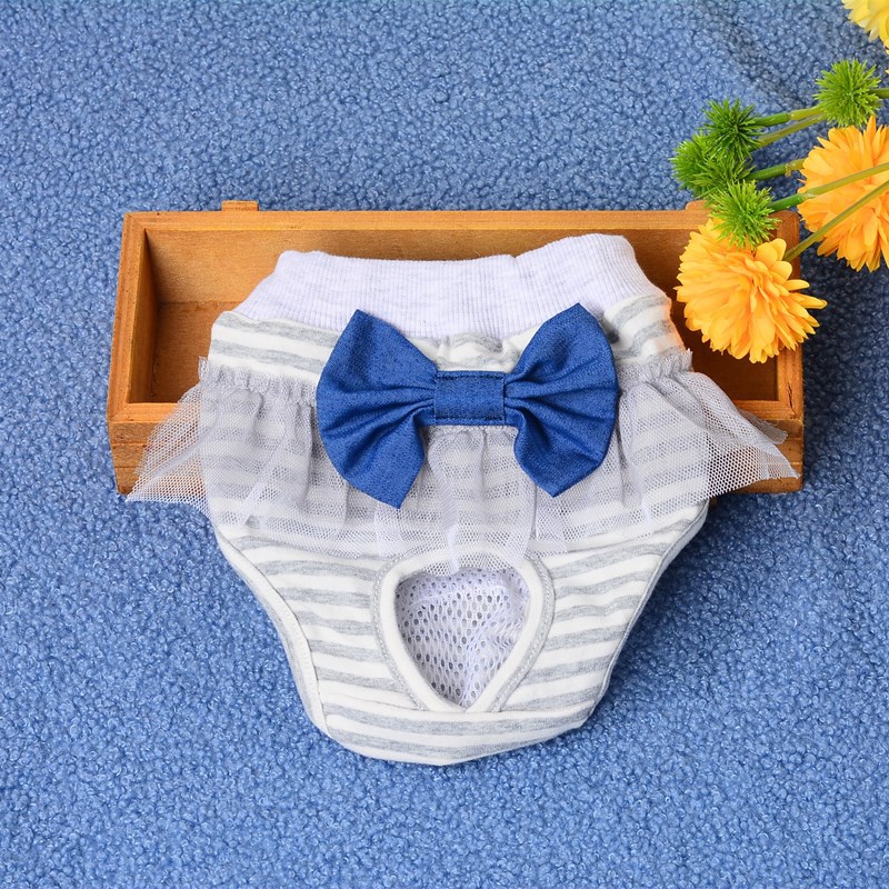 Pet Physiological Pants Lace Princess Menstrual Pants Teddy Panties Bow Dog Physiological Pants — image 5