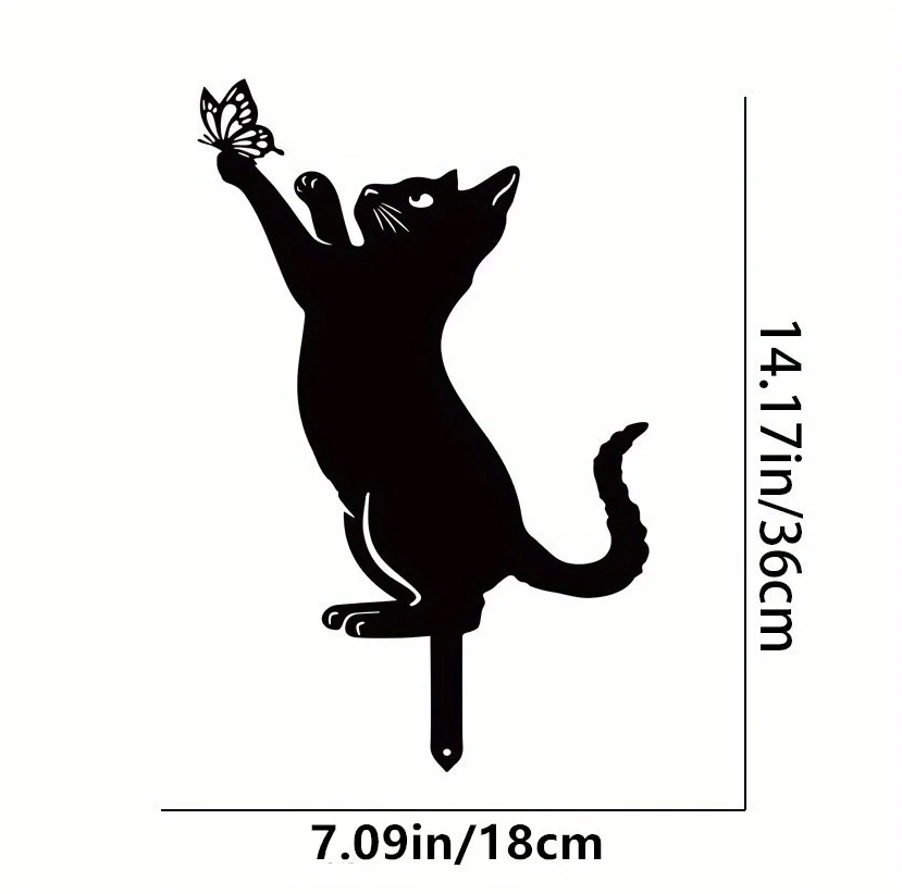 Estacas de Jardín para Gatos - Estatuas Siluetadas Familiares Elegantes y Adorables, Perfectas para el Patio — imagen 3