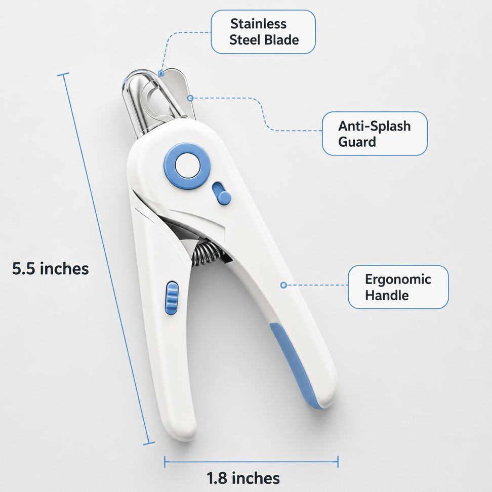 Pet Nail Clippers For Cats & Dogs, Professional Upgraded Pet Nail Trimmer With Safety Guard, Non-Slip Handle, Pet Grooming Tool For Small Medium Pets — image 4