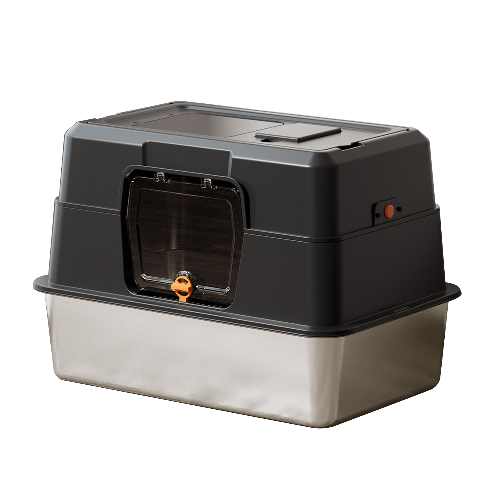 Fully Enclosed Stainless Steel Cat Litter Box — imagen 12