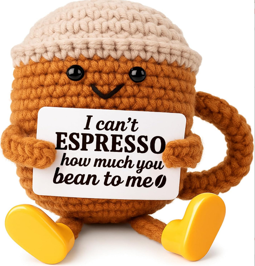 Muñeca de Pingüino Cariñoso con Taza de Cerveza y Tortuga de Lana Manual — imagen 11