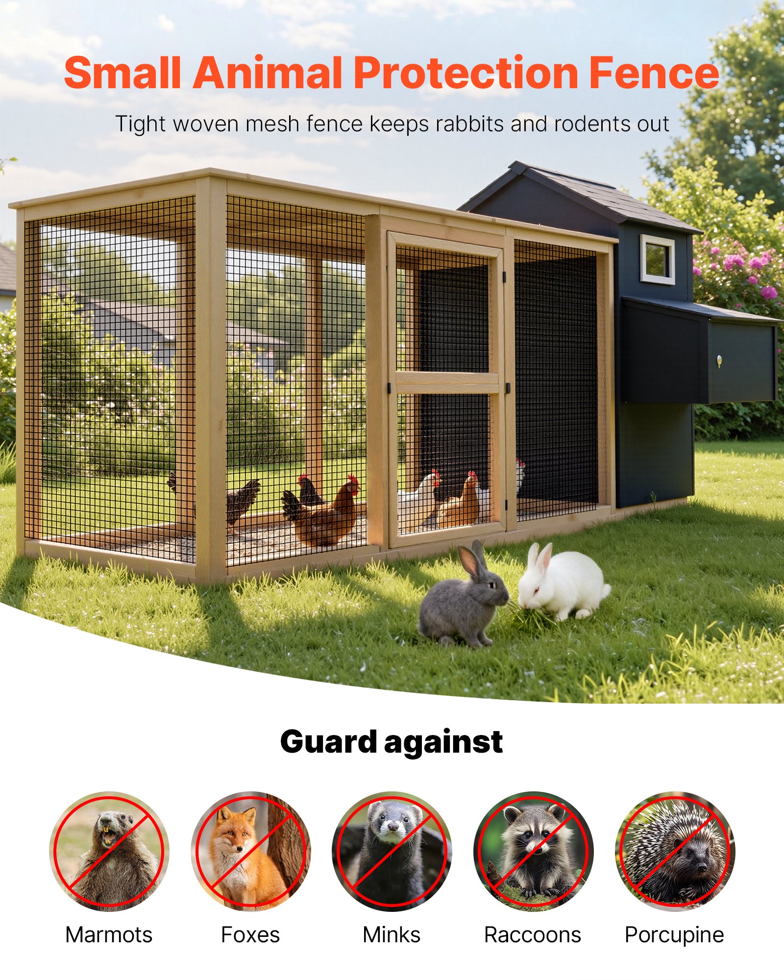 Hardware Cloth 24 In X 50 Ft, 1'2 In 19 Gauge Galvanized Wire Mesh Roll, Weather-Resistant Vinyl Coated Chicken Wire Fencing, Heavy Duty Welded Garden Plant Fencing For Rabbit Cage Snake Fence — imagen 5