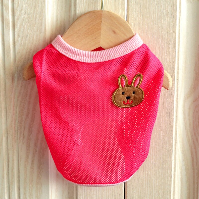 Cartoon Animal Dog Clothes Pet Summer Thin Cool Mesh Vest for Dogs Two-legged T-shirt — image 2