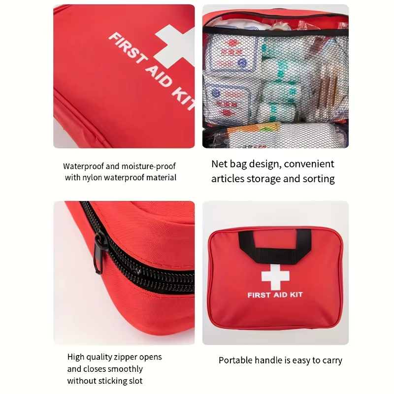 Kit de Primeros Auxilios 184 piezas, Suministros Médicos Multifuncionales para Emergencias Portátiles, Ideal para Excursiones Al Aire Libre, Caminatas y Más — imagen 3