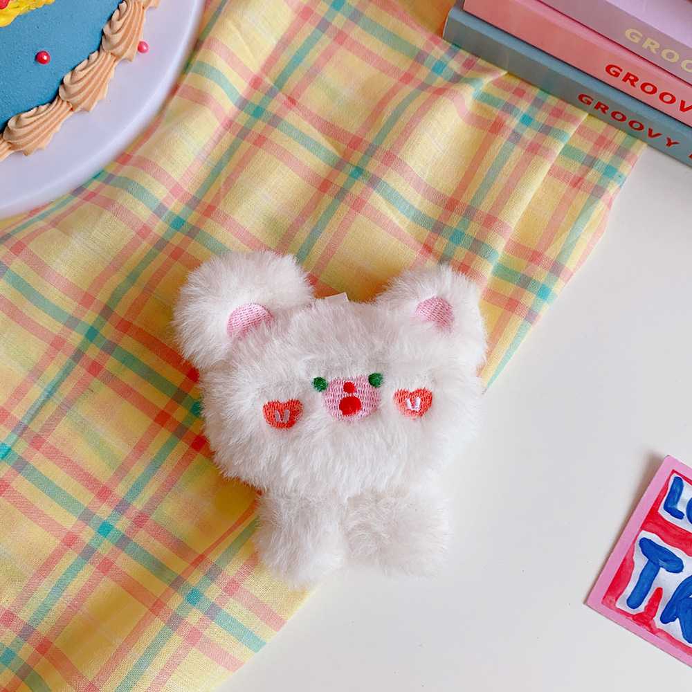Ins Cute Soft Bear Pin Jewelry Plush Three-Dimensional Sweet Student School Uniform Brooch Bag Pendant — imagen 5