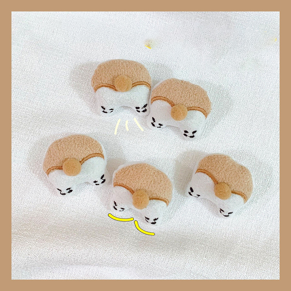 Korean Version Ins Cartoon Plush Cute Ass Puppy Brooch Girl Pin Bag Doll Pendant Student Couple — image 2