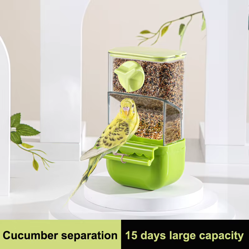 Comederos Automáticos para Aves de Interior, Herramientas de Alimentación, Contenedor Dispensador para Jaula de Loros, Set de Alimentación Plástico Atornillable — imagen 2