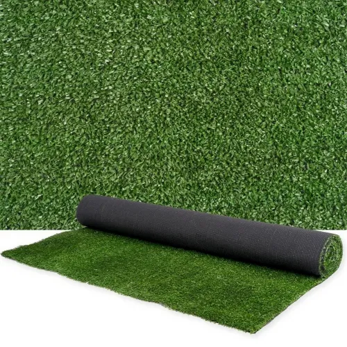 Pasto Artificial de 5 pies x 10 pies con Agujeros de Drenaje, Manta de Hierba Falsa de 0.6' de Espesor con Base de Goma - Solución Económica para Áreas de Mascotas Interior y Exterior, Patio, Balcón, Jardín y Decoración — imagen 6