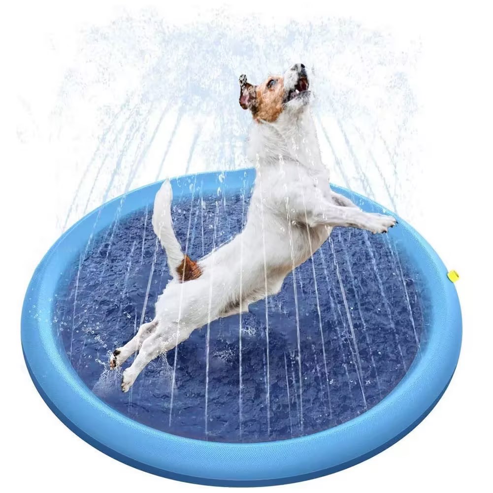150C170CM Children's Outdoor Dolphin Playing Mat Lace Letter Sprinkler Mat Pet Sprinkler Mat — image 4