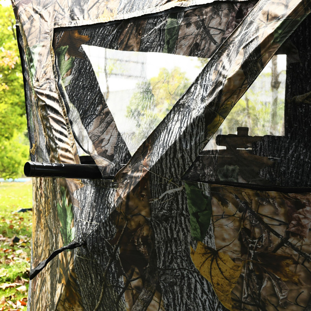3 Person Portable Pop-Up Ground Hunting Blind With Tie-downs — image 5
