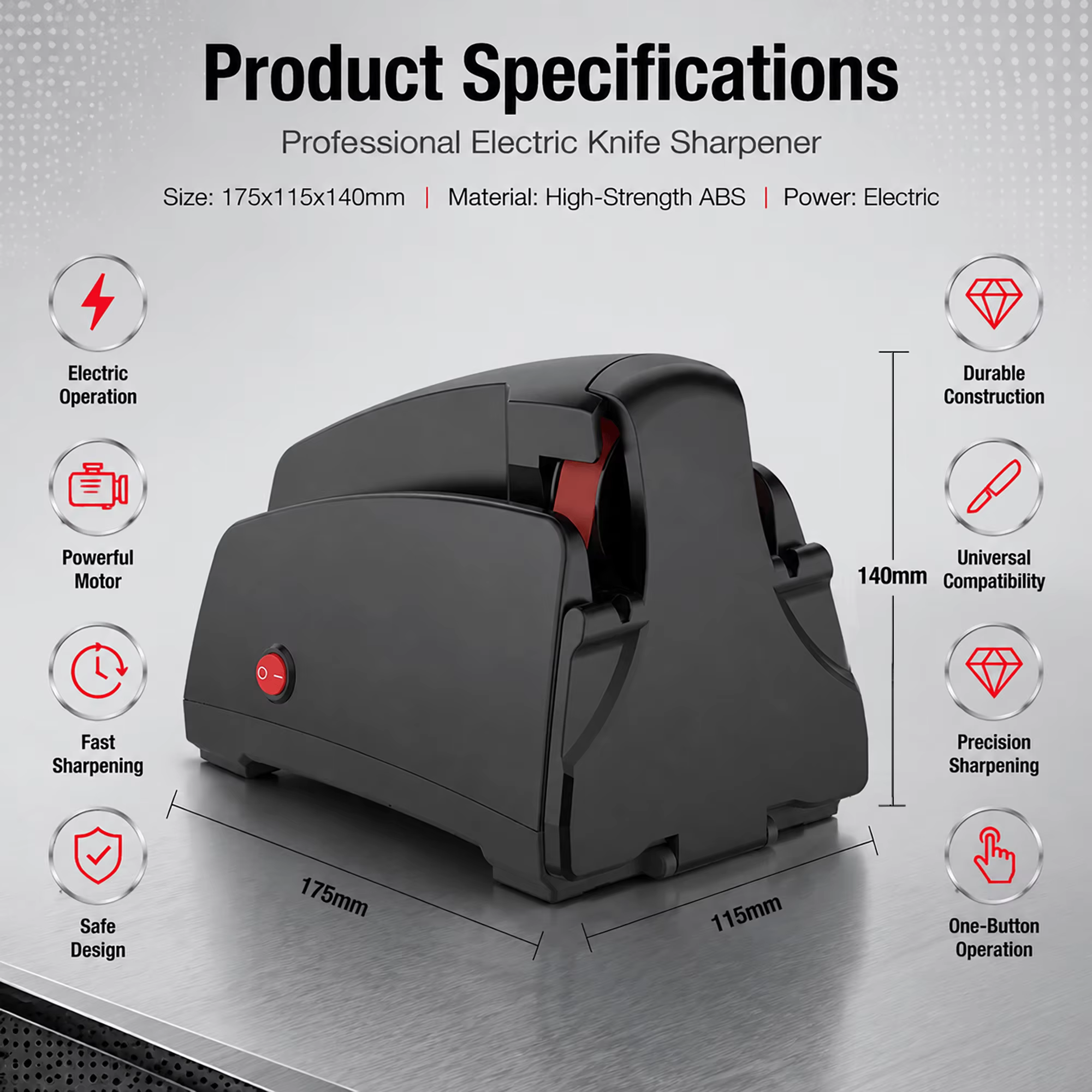 Home Use Electric Belt Sharpener, 4 Grits 120-1000#, Sanding Belt Knife Sharpening Tool for Kitchen — image 6