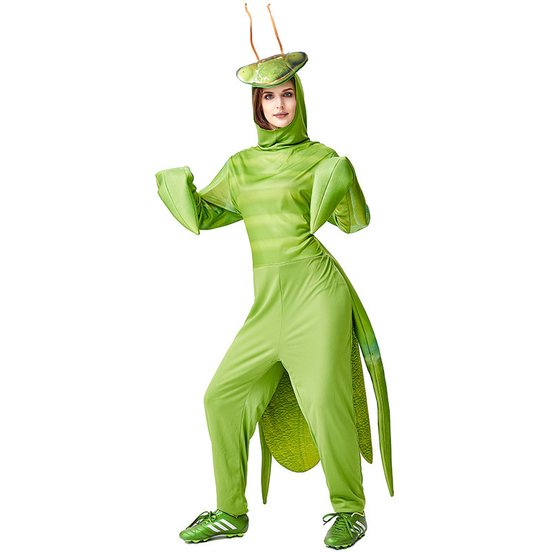 Halloween Costume Animal Print Jumpsuit for Carnival Party Performance, Unisex Mantis Print Outfit — image 7