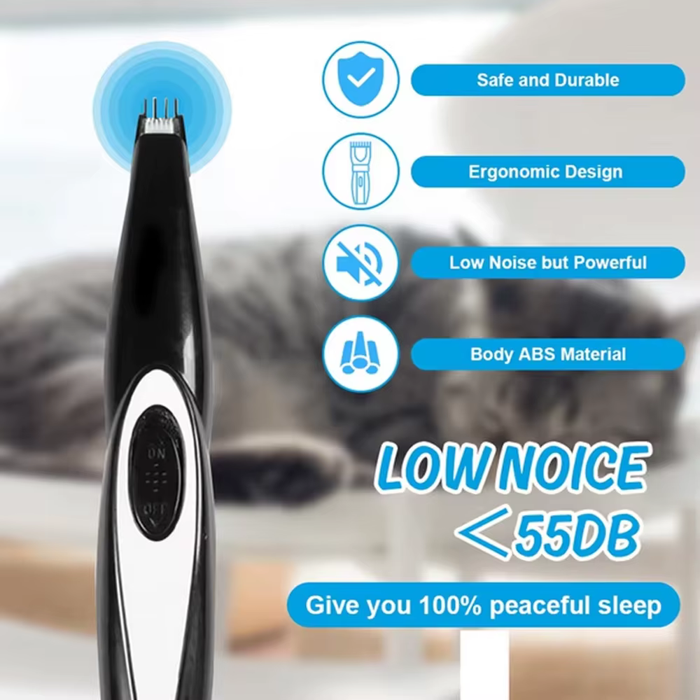 USB Rechargeable Pet Hair Trimmer for Dogs Cats Pet Hair Clipper Grooming Kit Cats Pets Foot Clipper Grooming — image 5