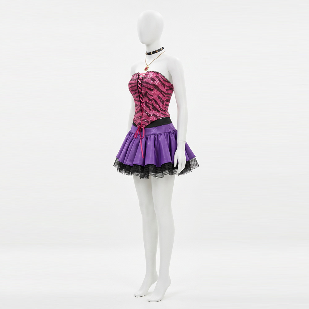 Elven High School Clary Cosplay Costume Y2K Gothic Punk Style Outfit Wolf Sister Cosplay Role Play Costume — image 5
