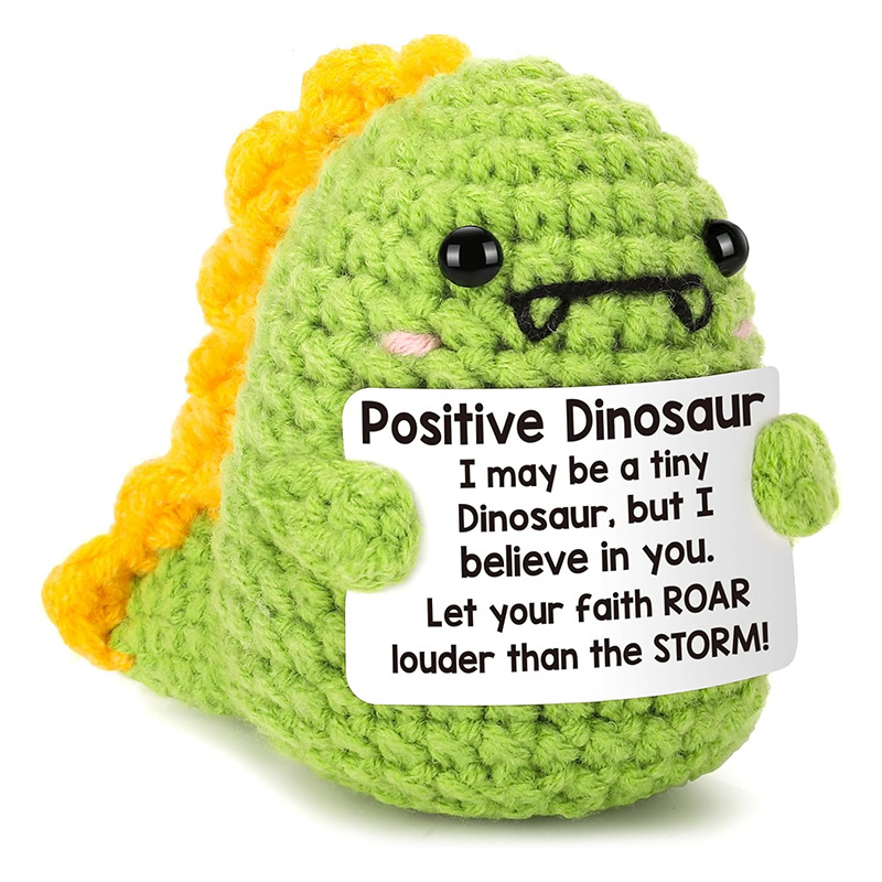 Handmade Knitted Doll Penguin Potato Turtle Dinosaur Donut Cartoon — image 6