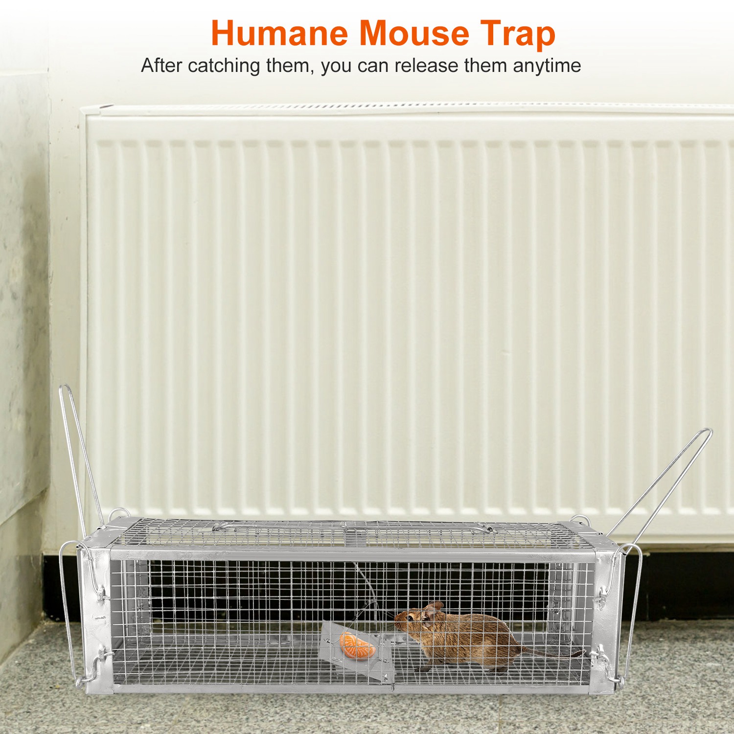 Cage de Rat con Dos Puertas Humano, Trampa para Roedores con Malla Densa y Electroplating de Zinc — imagen 7