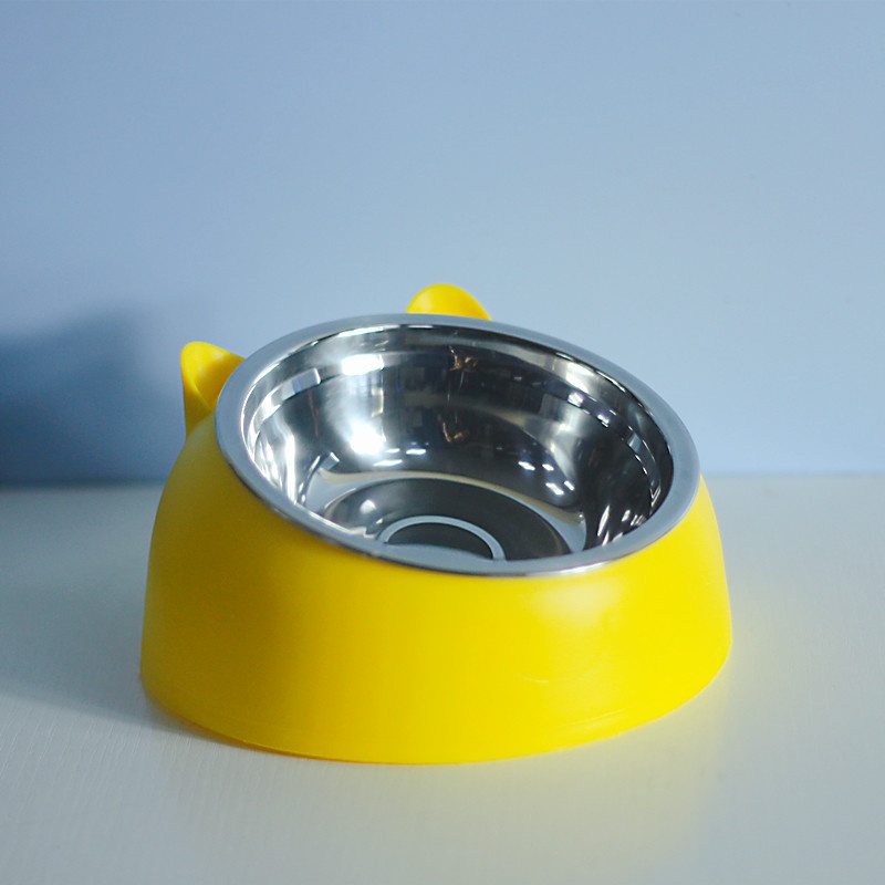 Bandeja de Alimento para Perros en Acero Inoxidable, Doble Plato con Protección Cervical y Boca Oblicua — imagen 7