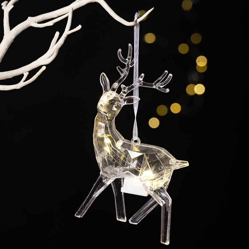 Creative new home decor Christmas series acrylic with lights, three house deer pendants, exquisite pendants — image 6