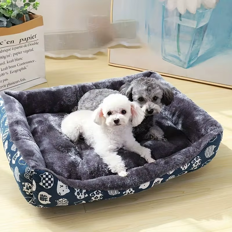 Cojín de sofá cama para perros, productos de invierno para mascotas, accesorios de cojín para perros, cesta de suministros para perros de gran, mediano y pequeño tamaño, cama para gatos domésticos — imagen 1